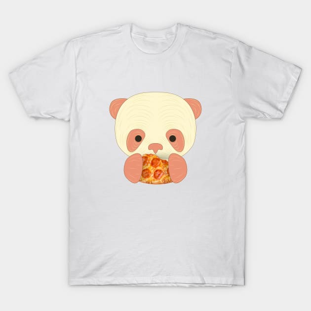 cute panda eat watermelon cartoon T-Shirt by dwalikur